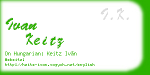 ivan keitz business card